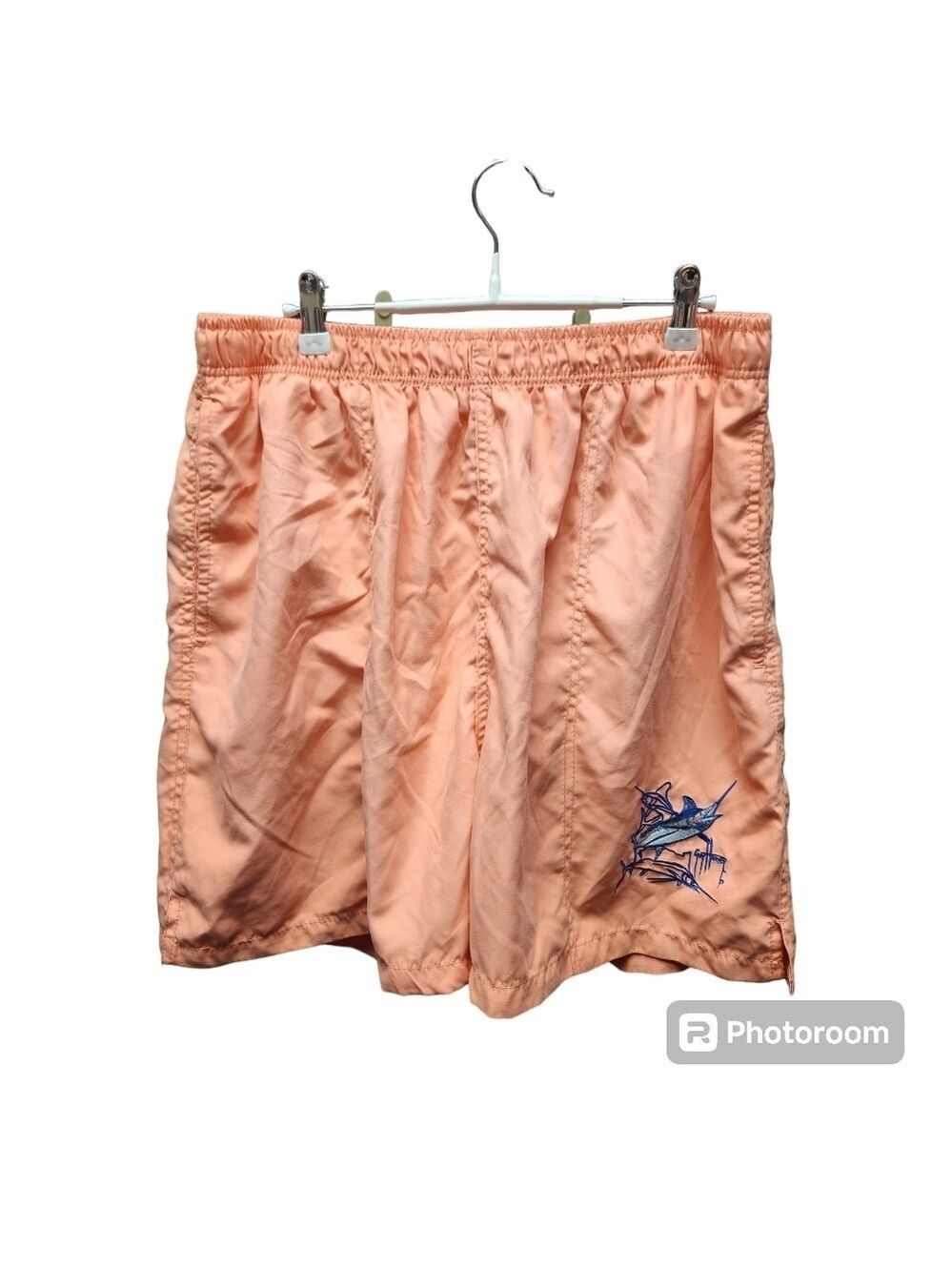 Guy Harvey x aftco Mesh Lined Peach Swim Trunks Sz. XL Preppy